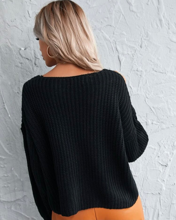 Black oversized pullover