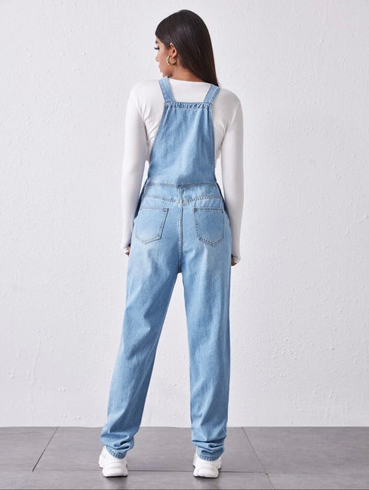 Bleach jeans overalls