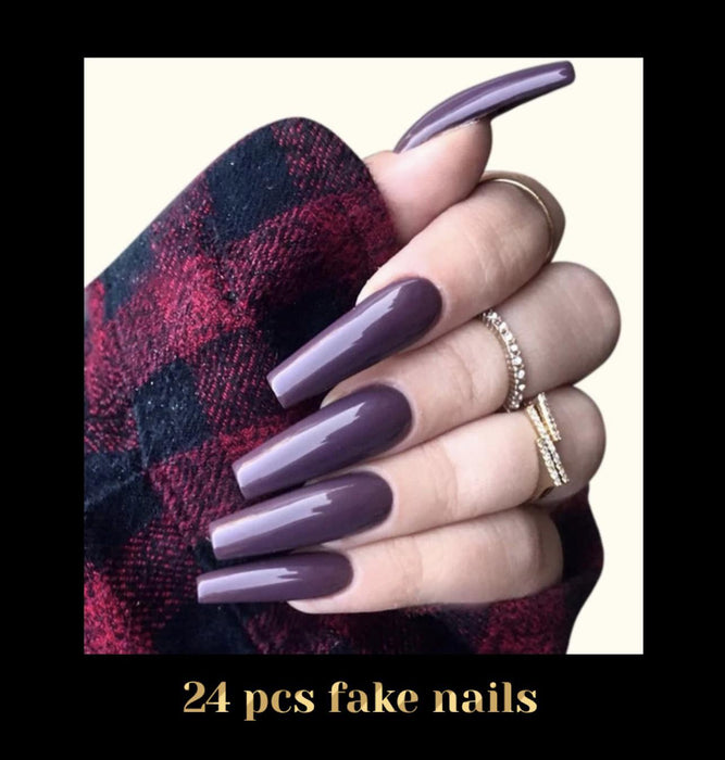 Dark Purple fake Nail patent color